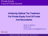 Achieving Optimal Tax Treatment For Private Equity Fund Of ... - IIR