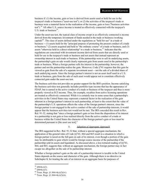 The US Tax Effects Of Choice Of Entities For Foreign Investment - IIR