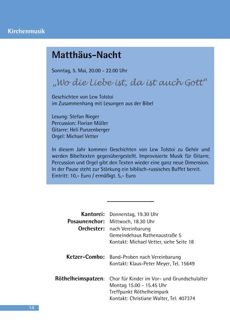 Ausgabe MÃ¤rz bis April 2013 - Evang.-Luth. Kirchengemeinde St ...