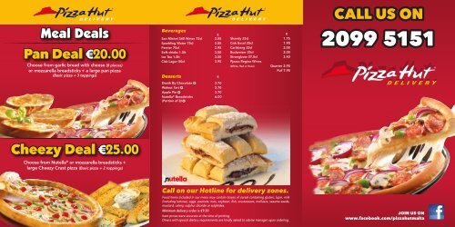 Bugibba Delivery Menu - Pizza Hut