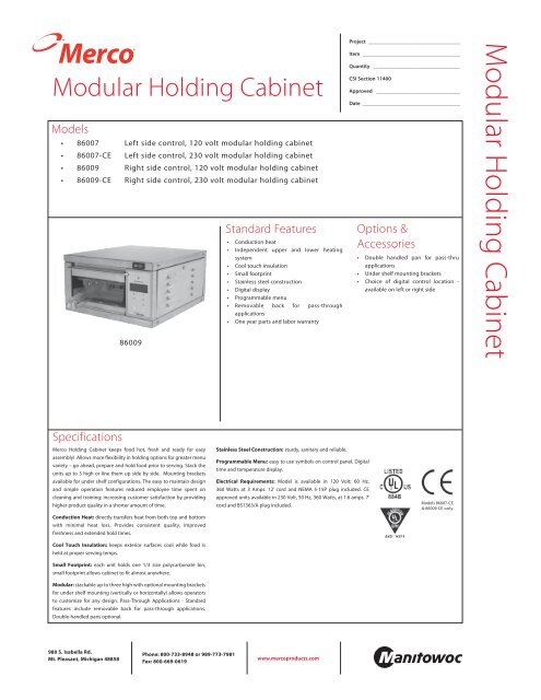 (MHC-1) Spec Sheet - Merco