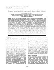 Rosemary leaves as a dietary supplement for growth in broiler chick