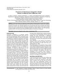 Prevalence of Histomonas meleagridis in Broiler Chicken in ...