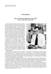 IN MEMORIAM Prof. dr med. Janusz Jeljaszewicz (1930â2001) at ...