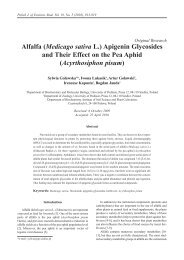 Alfalfa (Medicago sativa L.) - Polish Journal of Environmental Studies