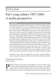 Article Fiji's coup culture 1987-2006 - Pacific Journalism Review