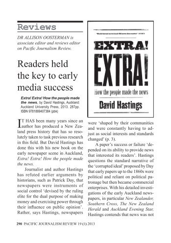 Reviews Readers held the key to early media success - Pacific ...