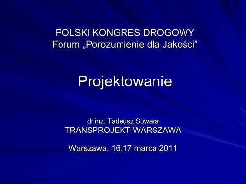 Projektowanie - T.Suwara, Transprojekt Warszawa - Polski Kongres ...