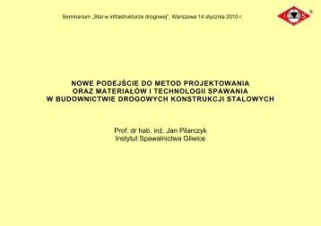 prof. Jan Pilarczyk, Instytut Spawalnictwa