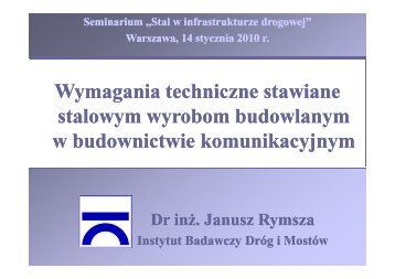 Wymagania techniczne stawiane wyrobom budowlanym ze stali