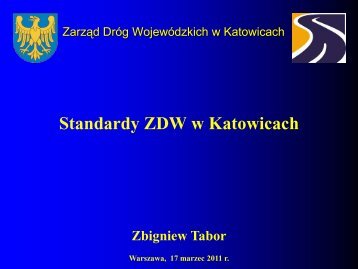 Standardy ZDW w Katowicach - Z.Tabor