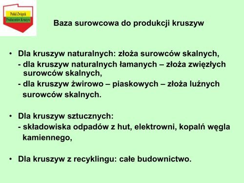 Rynek kruszyw - A.Kabziński