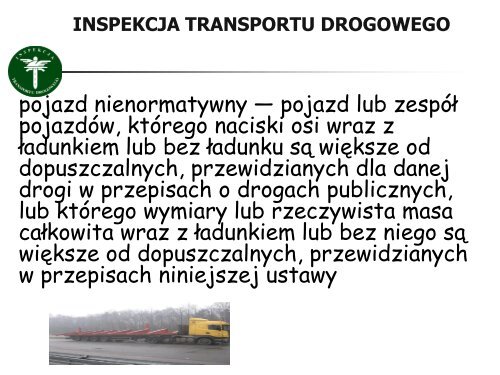 Prezentacja Śląskiej Wojewódzkiej Inspekcji Transportu Drogowego