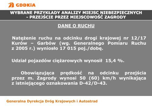 Przejścia dróg kraj. przez miejscowości - M. Żmijan, GDDKiA Lublin