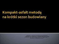 Kompaktasfalt metodą na krótki sezon budowlany - K.Jabłoński