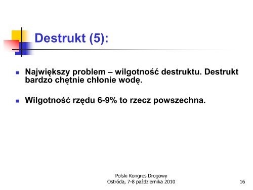 Recykling na gorąco mieszanek mineralno-asfaltowych - dr B.Dołżycki