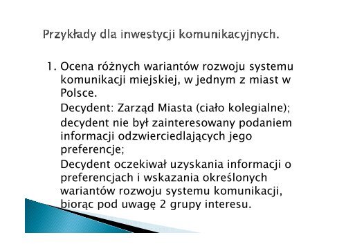 „Analiza wielokryterialna „Analiza wielokryterialna – jej miejsce i ...