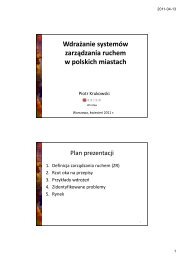 Wdrażanie systemów zarządzania ruchem w polskich miastach