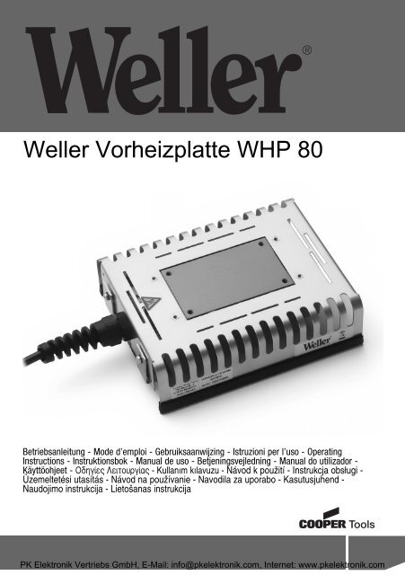 WHP 80:whp50/80_H5.qxd - PK Elektronik