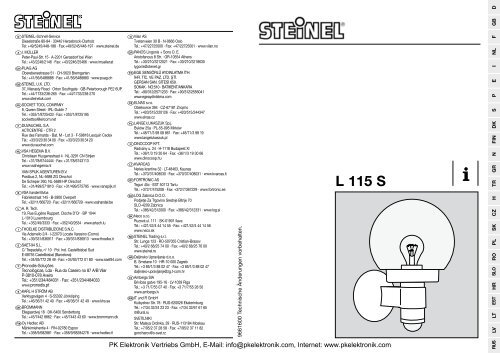 Steinel ip44 bedienungsanleitung