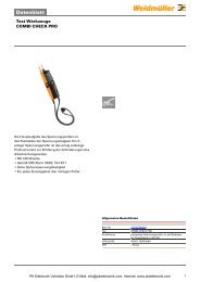 Datenblatt WeidmÃ¼ller SpannungsprÃ¼fer Combi ... - PK Elektronik