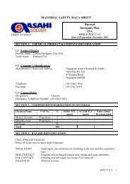 MATERIAL SAFETY DATA SHEET