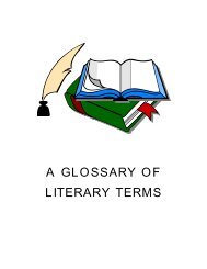 A GLOSSARY OF LITERARY TERMS - Paul Kane High School