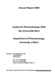 Annual Report 2006 - Institute of Pharmacology - UniversitÃ¤t Bern