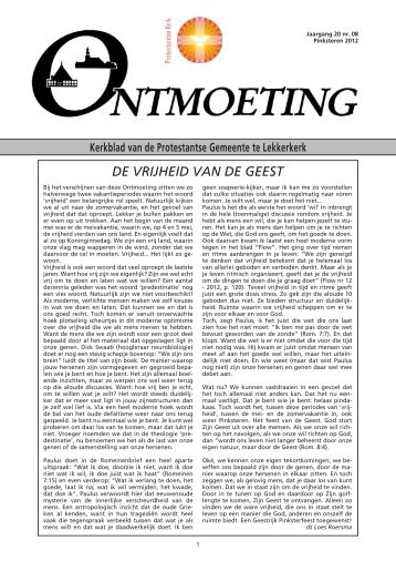 Omtmoeting jaargang nummer 20 nr7 - PKN Lekkerkerk