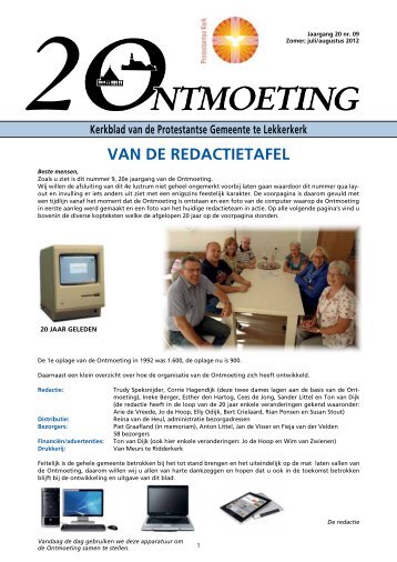 Ontmoeting jaargang 20 nummer 9 - PKN Lekkerkerk
