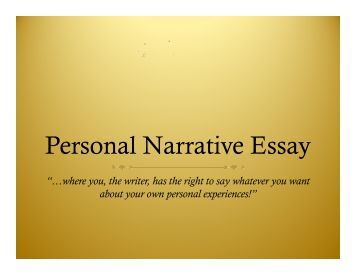 How to write a narrative essay ppt