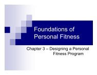 Foundations of Personal Fitness