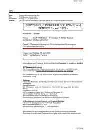 COPPS® COP PORCHER SOFTWARE und SERVICES - seit 1972 -