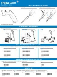 Motorola LS1203 - Quick Start Guide - The Barcode Warehouse