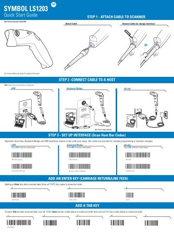 Motorola LS1203 - Quick Start Guide - The Barcode Warehouse