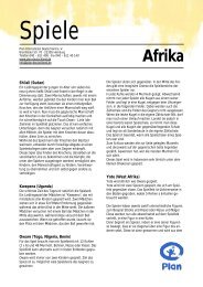 Spiele Afrika mit Logo - Plan Deutschland