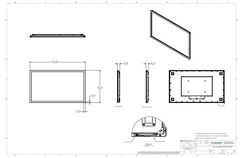 Planar UltraRes Series CAD Drawings