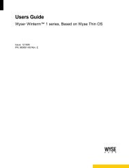Users Guide: WyseÂ® Wintermâ¢ 1 series, Based on Wyse ... - Planar