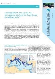 Le dessalement de l'eau de mer - Plan Bleu