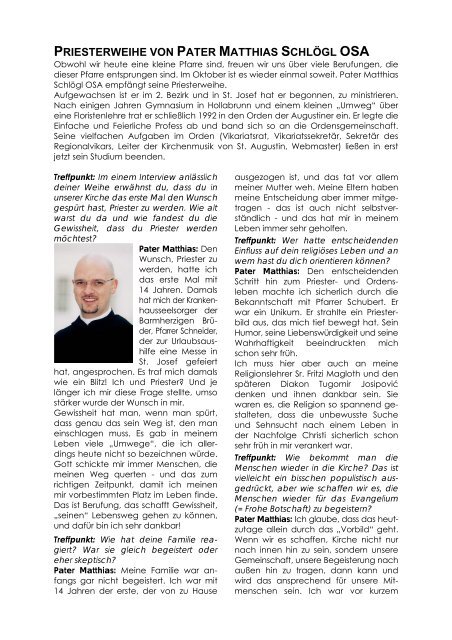 Interview mit P. Matthias - Augustiner