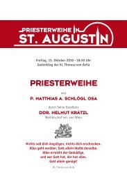 Liedheft von der Priesterweihe - Augustiner