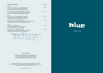 House Wines - Blue Bar