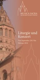 Liturgie und Konzert - Bistum Mainz