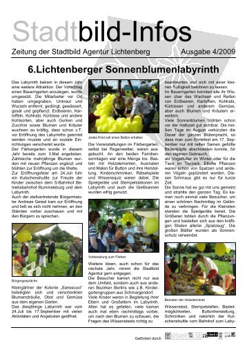 6.Lichtenberger Sonnenblumenlabyrinth - Planergemeinschaft