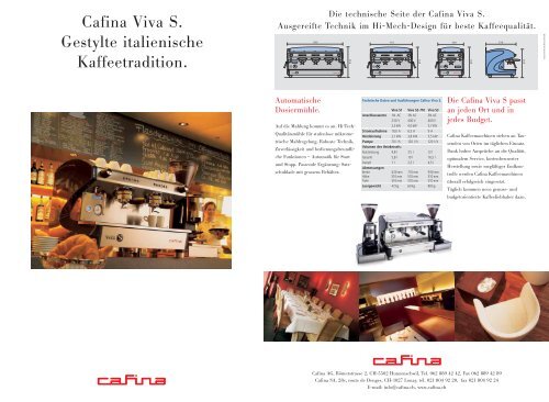 Cafina Viva S Prospekt - Planerhandbuch