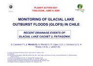 monitoring of glacial lake outburst floods (glofs) in chile - Planet Action