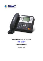 Enterprise PoE IP Phone VIP-360PT User's manual - Planet