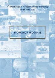 Final Program - International Planetary Probe Workshop