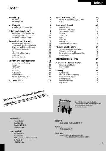 Gesundheit und Umwelt - Stadt Dorsten