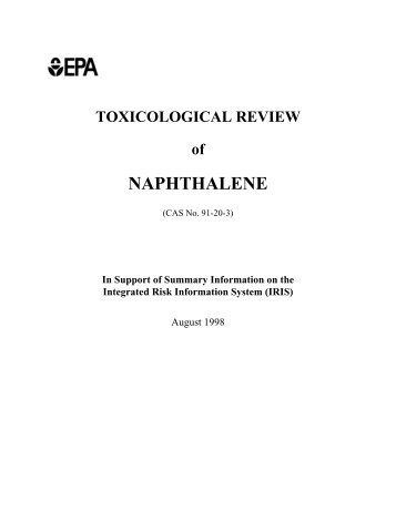 Toxicological Review of Naphthalene (CAS No. 91-20-3) (PDF)